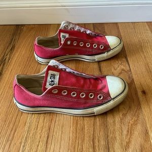 Red converse, womens size 7.
